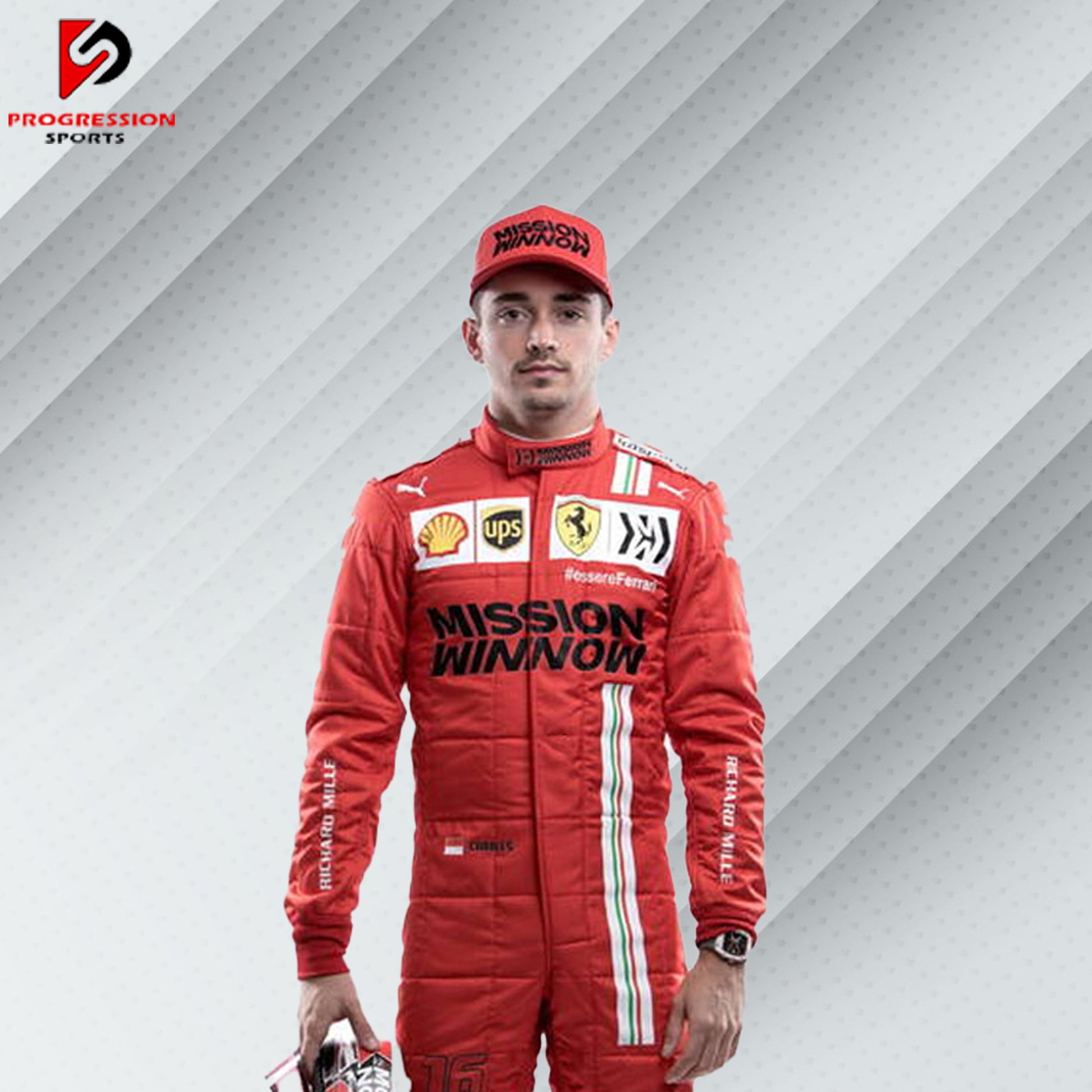 Embrace the legacy of Ferrari with the 2021 Ferrari F1 racing suit. This suit showcases the craftsmanship and dedication that define Ferrari's approach to Formula 1. With its iconic design and superior quality, it's perfect for collectors and fans alike. Celebrate the passion and performance of Ferrari and own a piece of 2021 racing history.