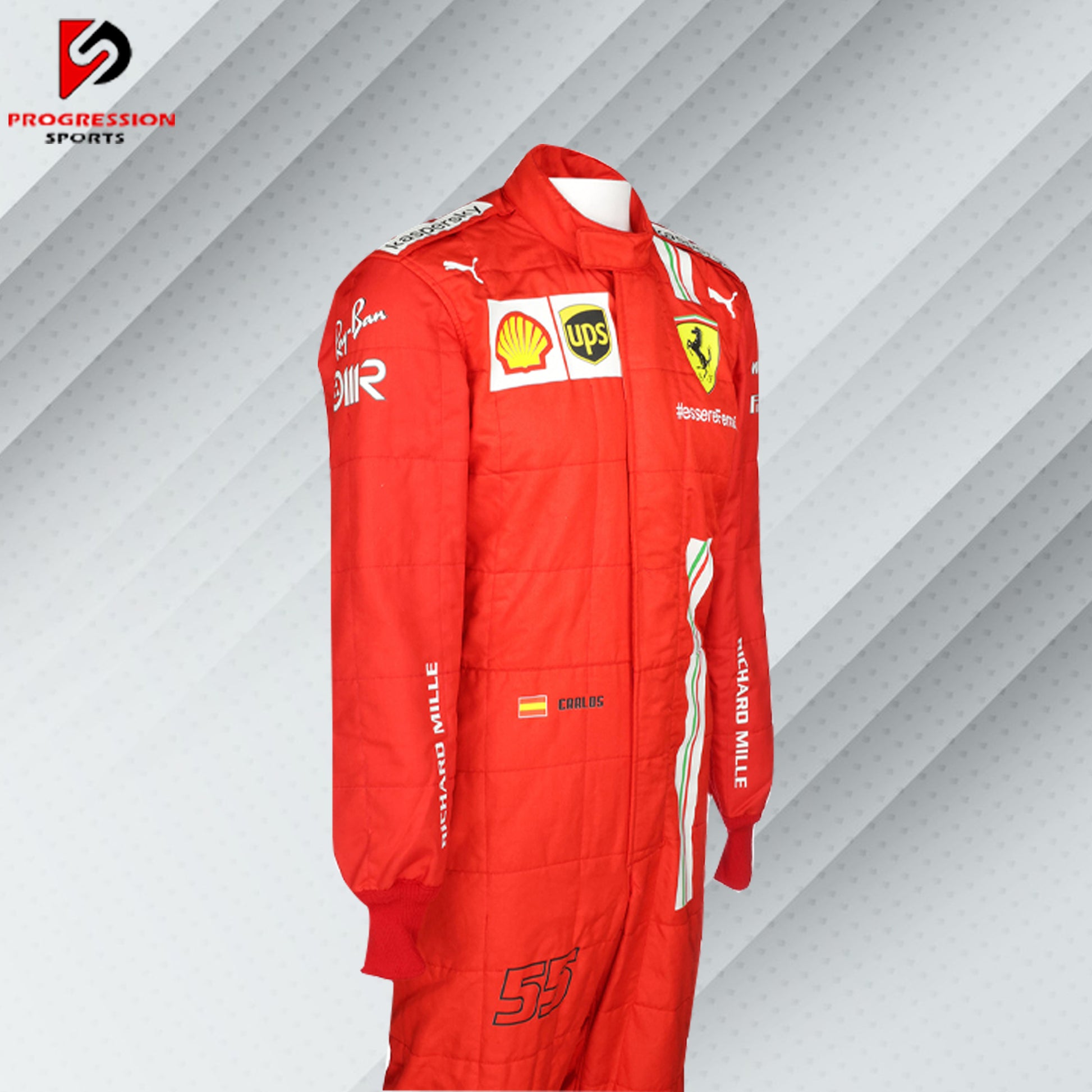 Embrace the legacy of Ferrari with the 2021 Ferrari F1 racing suit. This suit showcases the craftsmanship and dedication that define Ferrari's approach to Formula 1. With its iconic design and superior quality, it's perfect for collectors and fans alike. Celebrate the passion and performance of Ferrari and own a piece of 2021 racing history.