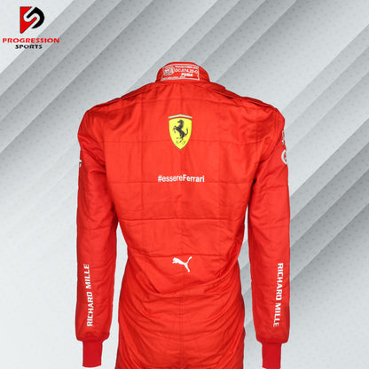 Embrace the legacy of Ferrari with the 2021 Ferrari F1 racing suit. This suit showcases the craftsmanship and dedication that define Ferrari's approach to Formula 1. With its iconic design and superior quality, it's perfect for collectors and fans alike. Celebrate the passion and performance of Ferrari and own a piece of 2021 racing history.