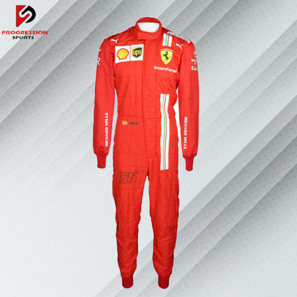 Embrace the legacy of Ferrari with the 2021 Ferrari F1 racing suit. This suit showcases the craftsmanship and dedication that define Ferrari's approach to Formula 1. With its iconic design and superior quality, it's perfect for collectors and fans alike. Celebrate the passion and performance of Ferrari and own a piece of 2021 racing history.