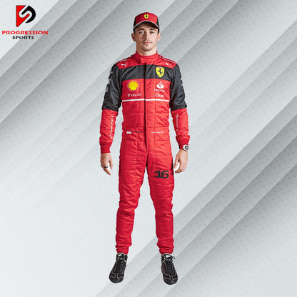 Rev up your collection with the 2022 Ferrari F1 racing suit! This suit embodies Ferrari's relentless pursuit of excellence and innovation, featuring a striking design and top-tier craftsmanship. Perfect for collectors and fans, it's your opportunity to own a piece of Ferrari's thrilling 2022 season and celebrate their iconic legacy in Formula 1.