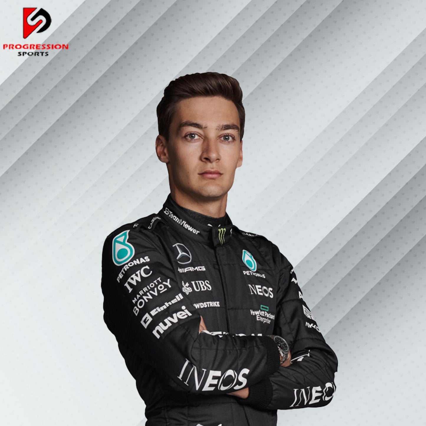 Step into the fast lane with the 2023 Mercedes F1 racing suit! This suit embodies Mercedes' cutting-edge technology and sleek design from a thrilling season. Ideal for collectors and fans, it’s your chance to own a piece of Mercedes' 2023 racing legacy and celebrate their continued dominance in Formula 1. Don’t miss out on this iconic piece of F1 history!