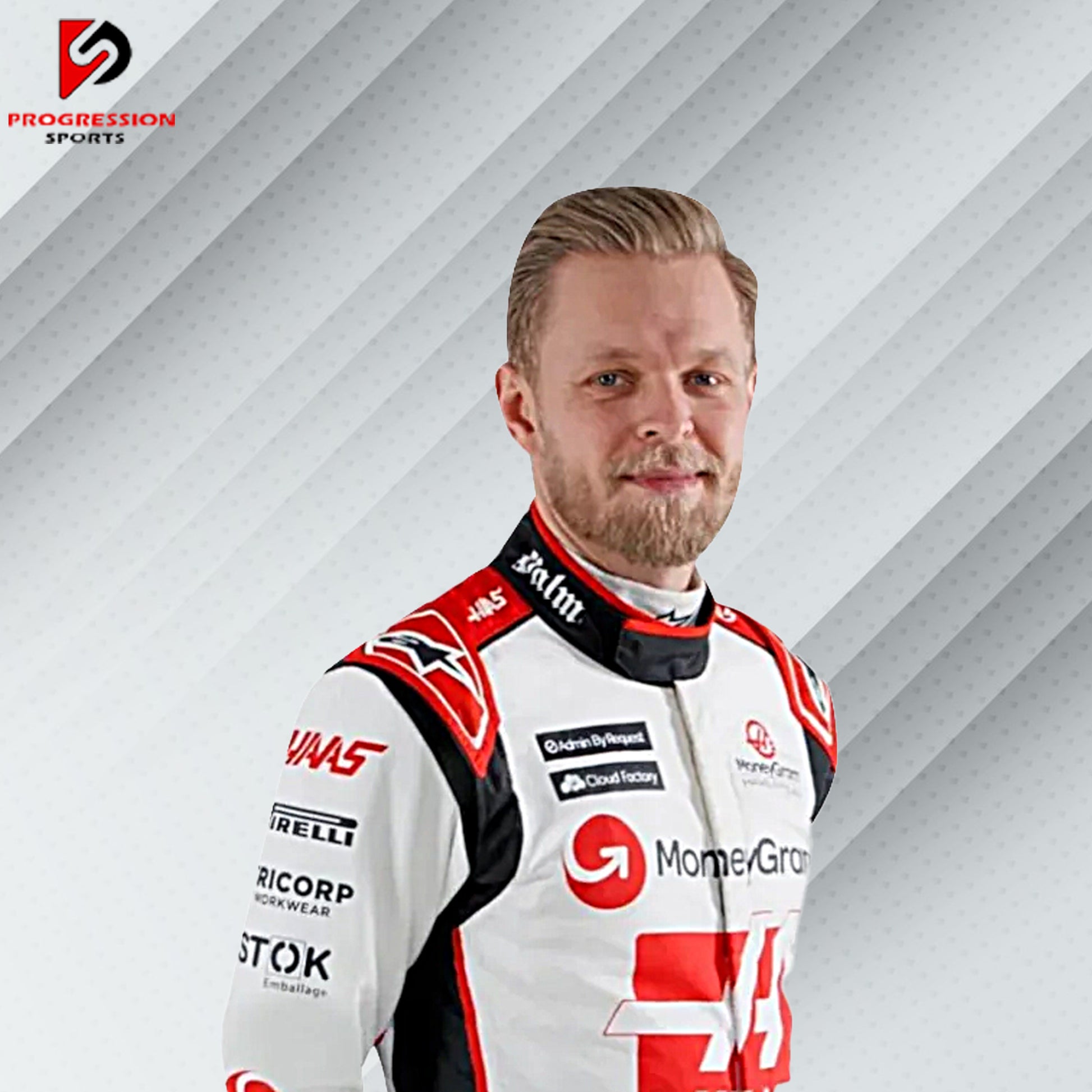 Immerse yourself in the excitement of Formula 1 with the 2023 Haas F1 racing suit. This suit reflects Haas' dedication to performance and innovation, featuring a modern design that captures the spirit of a competitive season. Perfect for collectors and fans, it represents a notable chapter in Haas' racing journey. Own a piece of the 2023 season and celebrate Haas' dynamic presence in F1.