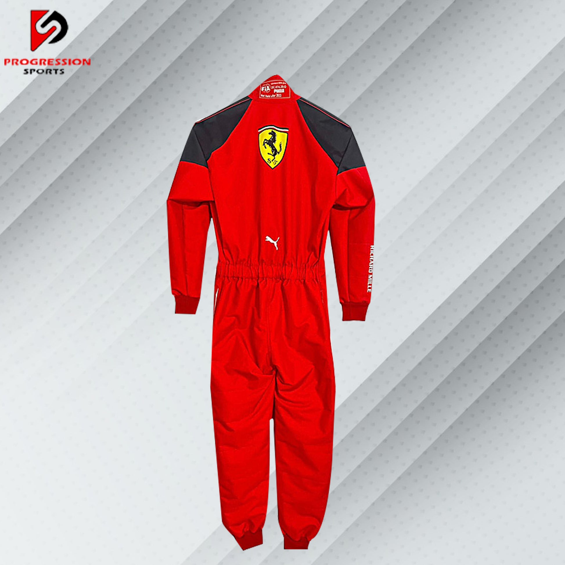 Experience the cutting-edge innovation of Formula 1 with the 2023 Ferrari racing suit. This suit showcases Ferrari's commitment to performance and style, featuring a modern design that reflects the team’s continued excellence. Ideal for collectors and fans, it represents a significant season for Ferrari, blending advanced technology with the iconic Ferrari aesthetic. Own a piece of the 2023 racing season and celebrate Ferrari's ongoing legacy in F1.
