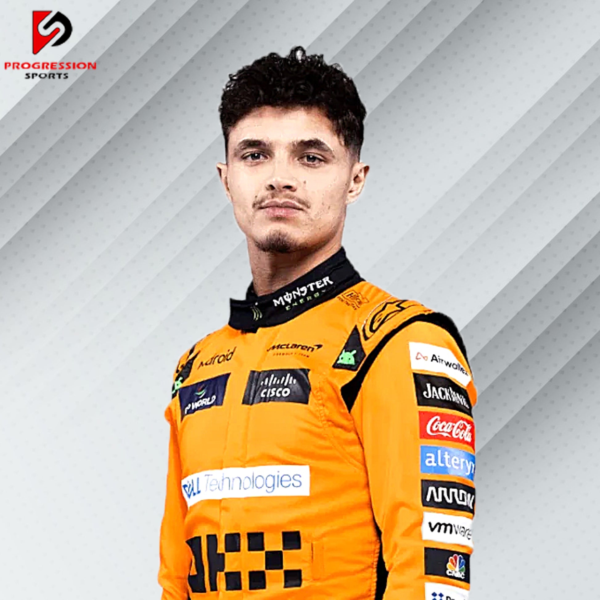 The 2024 McLaren F1 racing suit stands out with its iconic papaya orange and blue color scheme. Constructed from advanced, flame-resistant fabrics, it offers excellent protection and comfort. Adorned with McLaren and key sponsor logos, the suit reflects the team's innovative spirit and rich racing heritage.