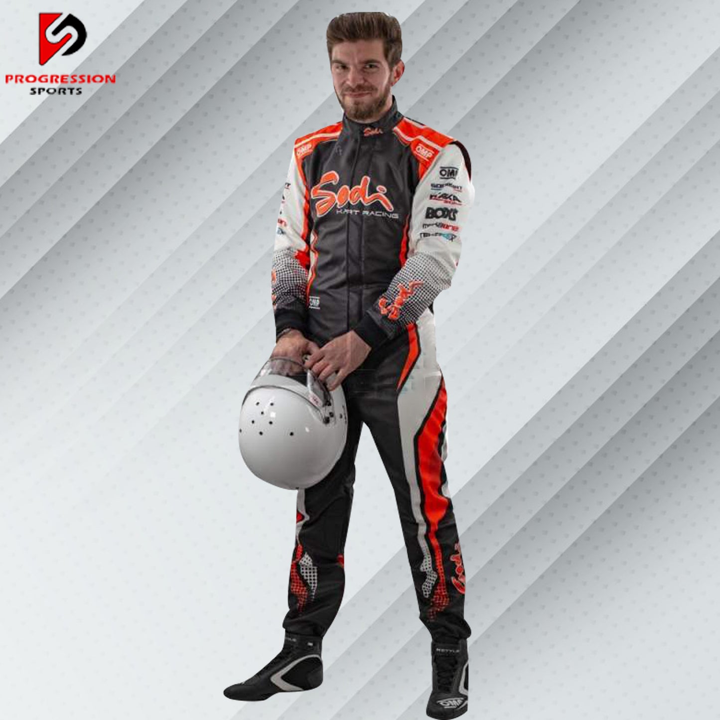 Get ready to race in style with the Sodi Kart Racing Suit! Designed for ultimate comfort and protection, this suit is made from lightweight, breathable materials that keep you cool and comfortable. With pre-curved arms and legs, elastic cuffs, and reinforced stitching, it offers a perfect fit and great flexibility. Ideal for both beginners and pros, the Sodi Kart Racing Suit is your ticket to a winning performance on the track!