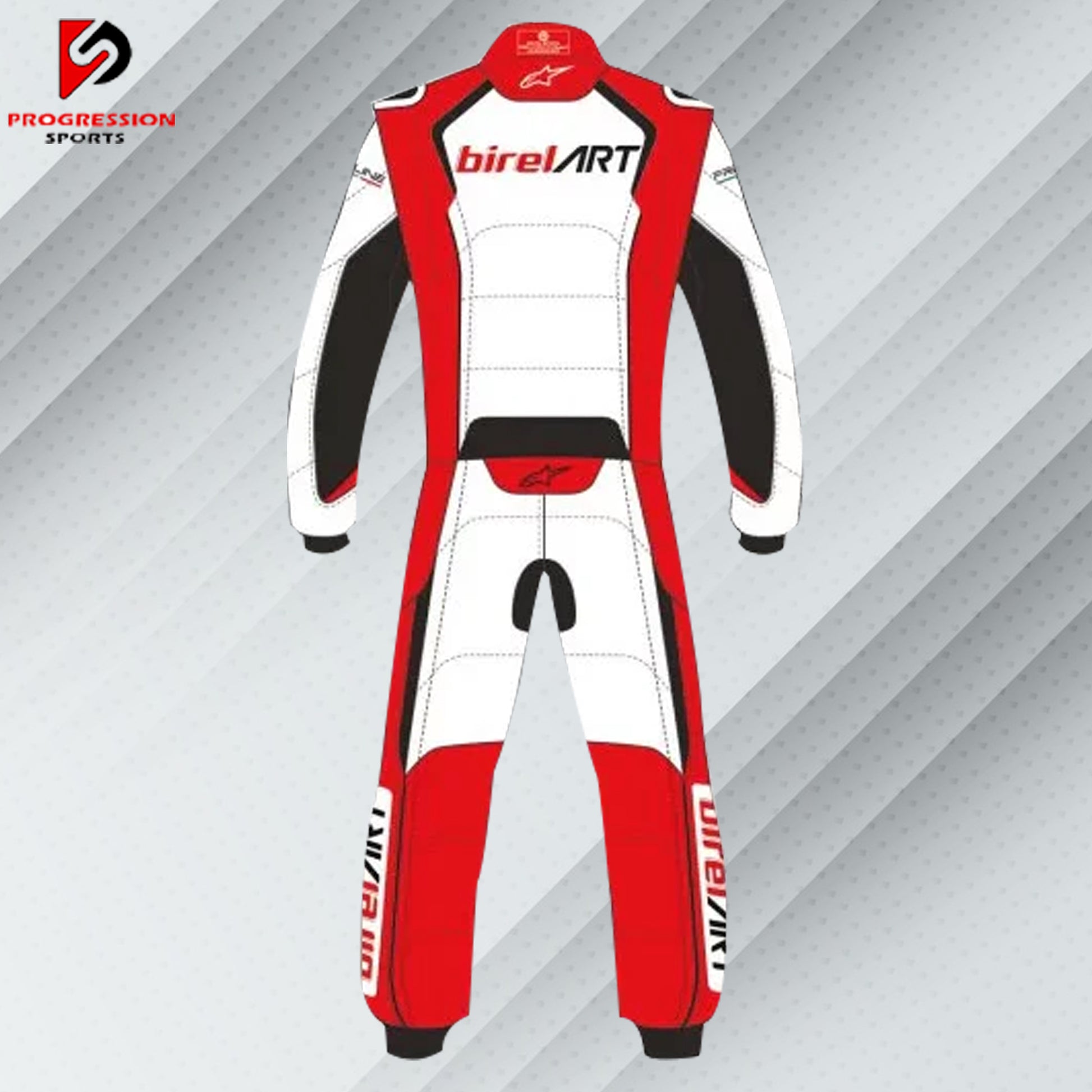 Birel Art Go-Kart Suit - Sleek, aerodynamic racing suit with vibrant colors and Birel Art branding, offering premium comfort, protection, and style for karting enthusiasts.