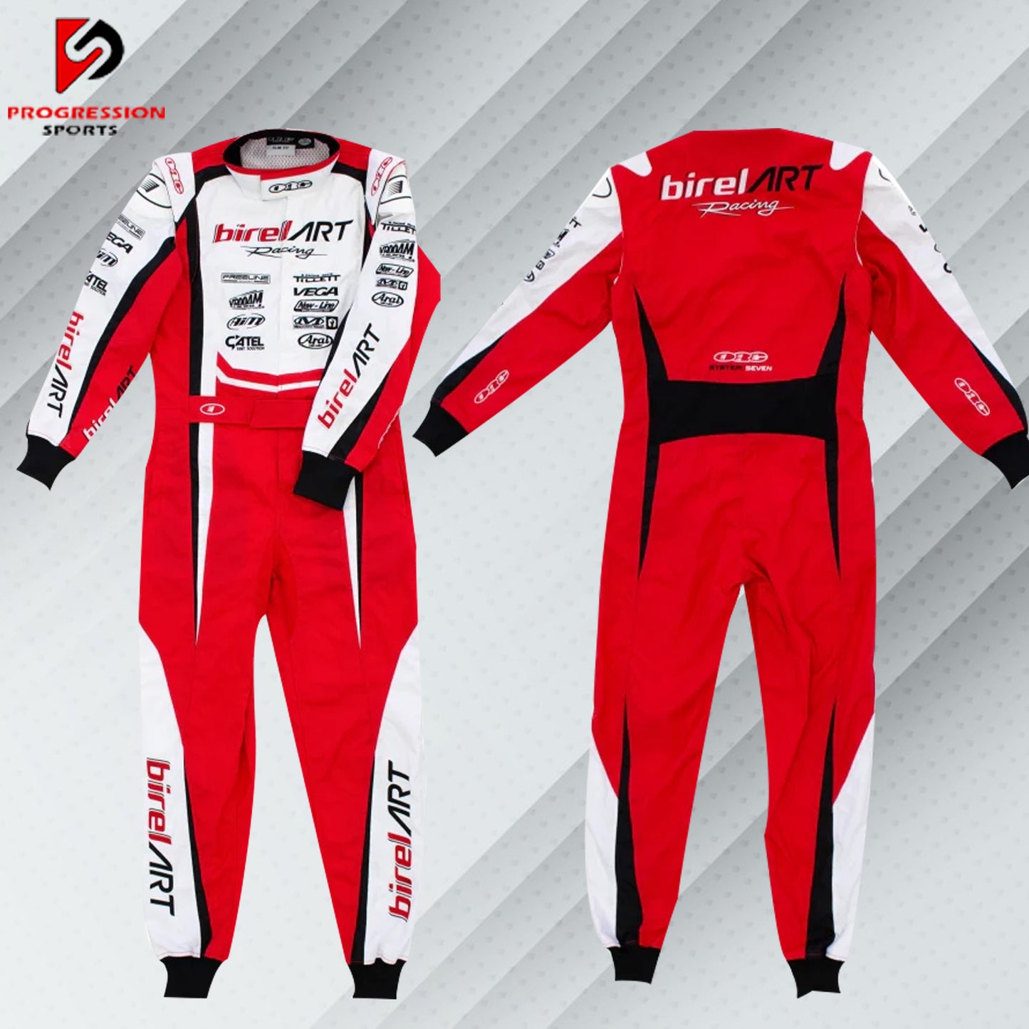 Birel Art Go-Kart Suit - Sleek, aerodynamic racing suit with vibrant colors and Birel Art branding, offering premium comfort, protection, and style for karting enthusiasts.