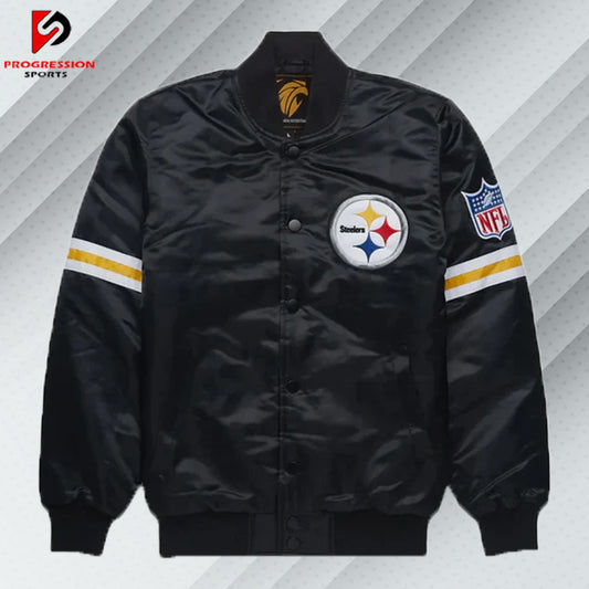  "A stylish varsity jacket with a classic design, featuring customizable patches and logos on a durable, high-quality fabric. Perfect for showcasing school spirit or making a fashion statement."