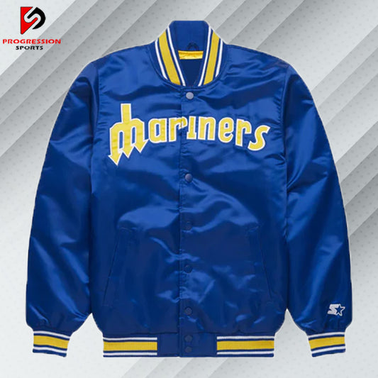  "A stylish varsity jacket with a classic design, featuring customizable patches and logos on a durable, high-quality fabric. Perfect for showcasing school spirit or making a fashion statement."