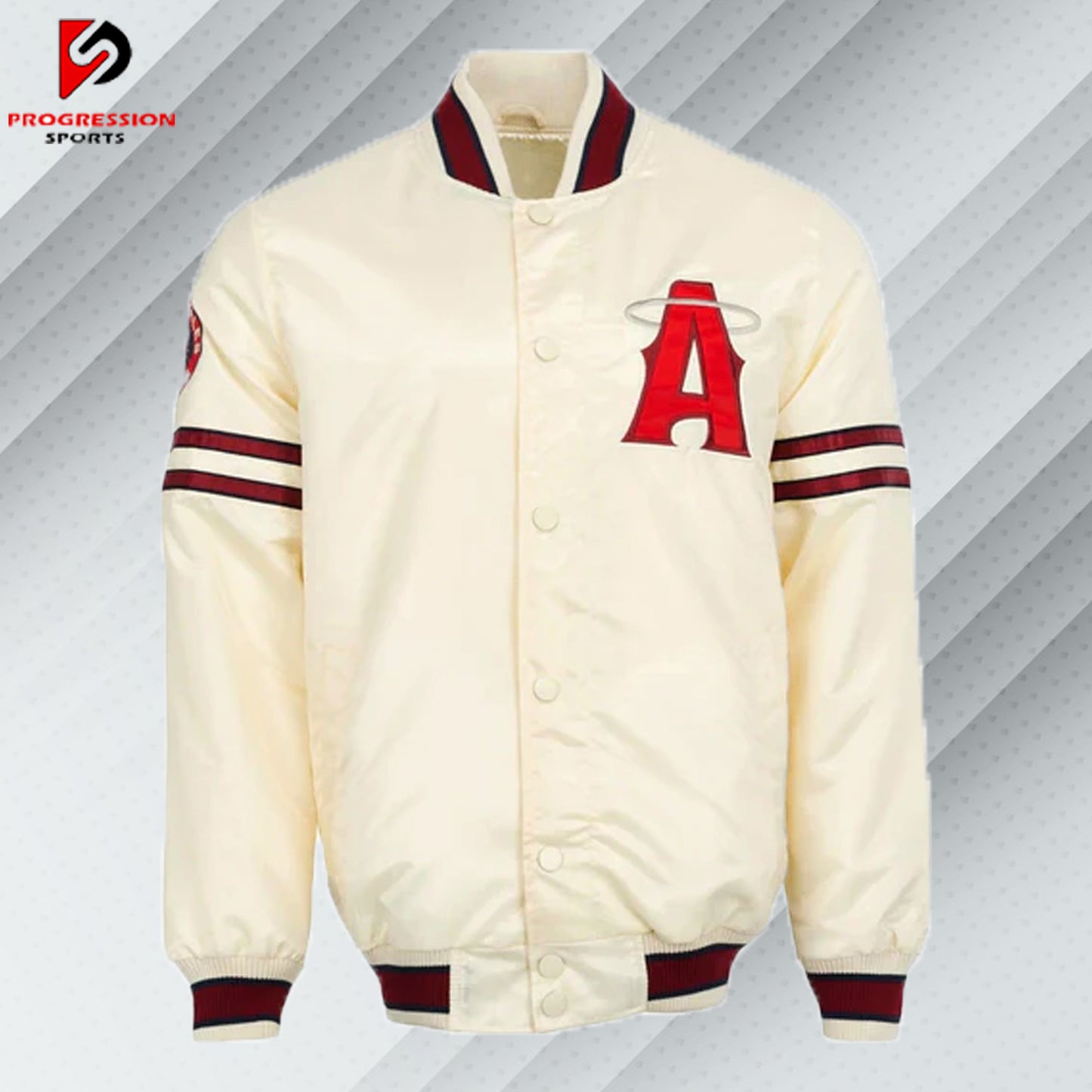  "A stylish varsity jacket with a classic design, featuring customizable patches and logos on a durable, high-quality fabric. Perfect for showcasing school spirit or making a fashion statement."