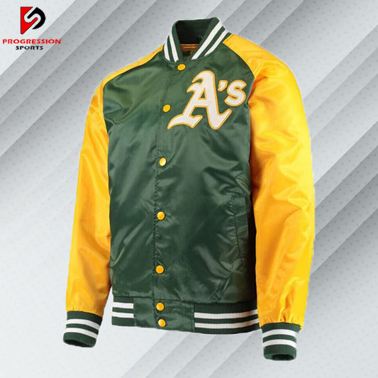  "A stylish varsity jacket with a classic design, featuring customizable patches and logos on a durable, high-quality fabric. Perfect for showcasing school spirit or making a fashion statement."