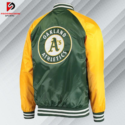  "A stylish varsity jacket with a classic design, featuring customizable patches and logos on a durable, high-quality fabric. Perfect for showcasing school spirit or making a fashion statement."