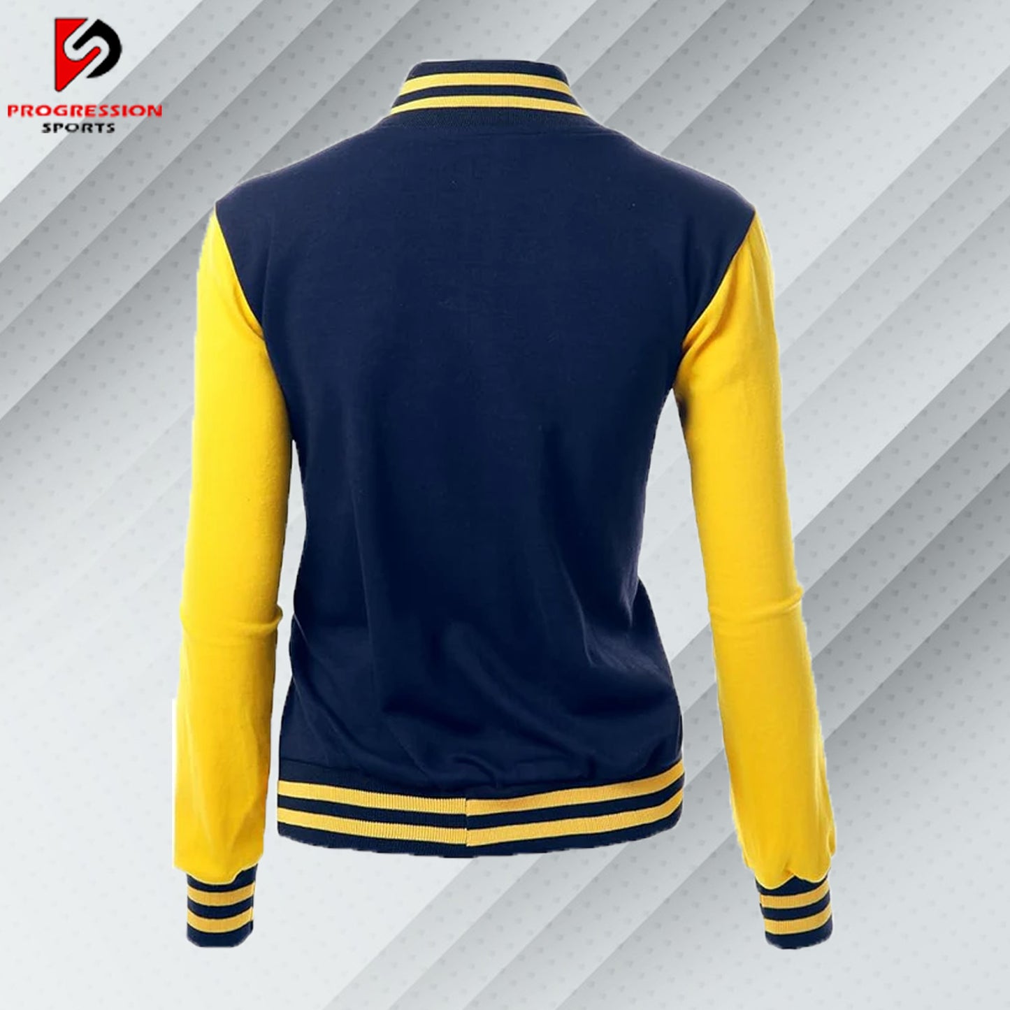  "A stylish varsity jacket with a classic design, featuring customizable patches and logos on a durable, high-quality fabric. Perfect for showcasing school spirit or making a fashion statement."