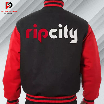  "A stylish varsity jacket with a classic design, featuring customizable patches and logos on a durable, high-quality fabric. Perfect for showcasing school spirit or making a fashion statement."