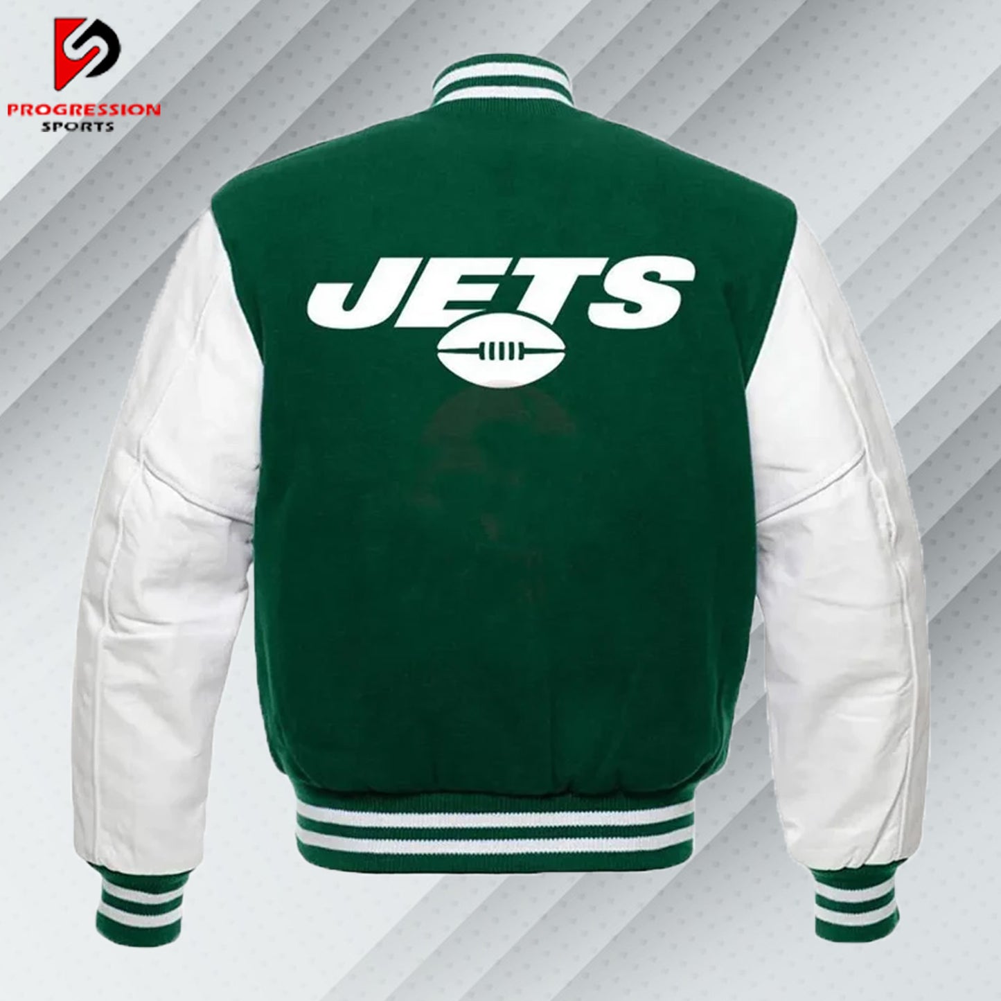  "A stylish varsity jacket with a classic design, featuring customizable patches and logos on a durable, high-quality fabric. Perfect for showcasing school spirit or making a fashion statement."