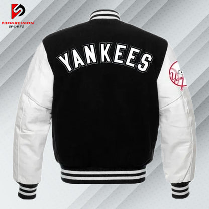  "A stylish varsity jacket with a classic design, featuring customizable patches and logos on a durable, high-quality fabric. Perfect for showcasing school spirit or making a fashion statement."