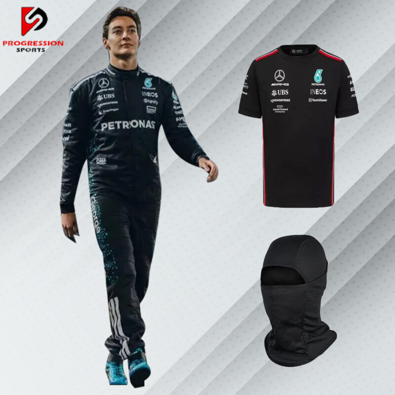 Buy Online Mercedes F1 2025 Kart Racing Suit and Accessories – Premium Replica by Go Kart Race Wear