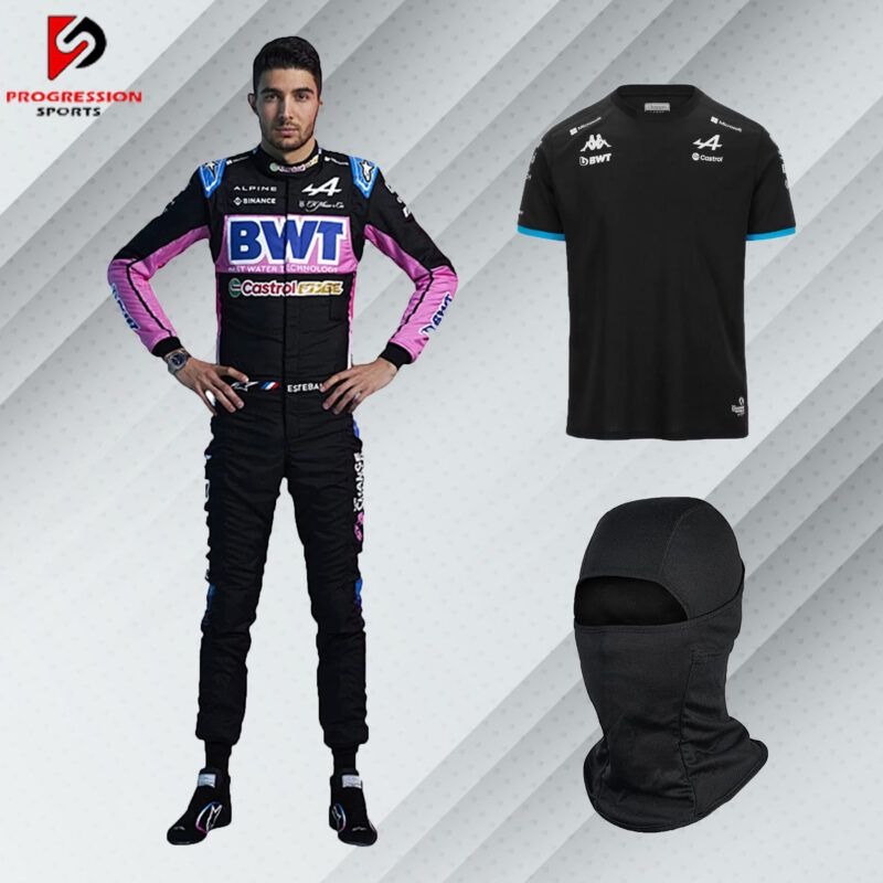 BWT Alpine F1 Go Kart Racing Suit 2025 with T-Shirt and Balaclava – Replica Karting Gear