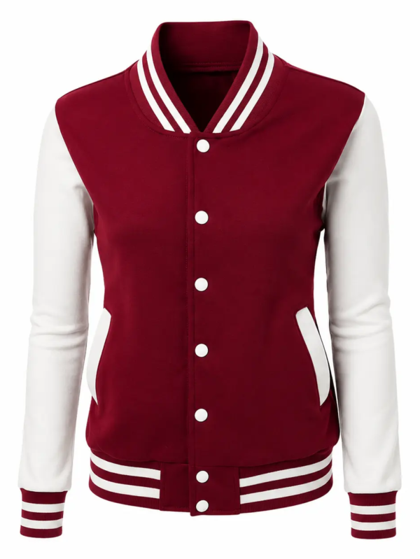 Maroon Varsity Jacket Classic Style Men Women