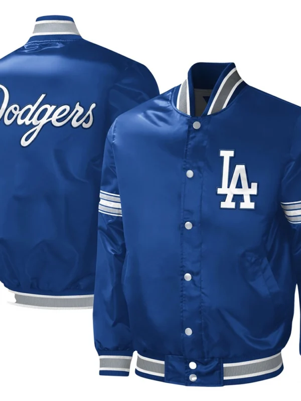 Los Angeles Dodgers Royal Blue Satin Varsity Jacket