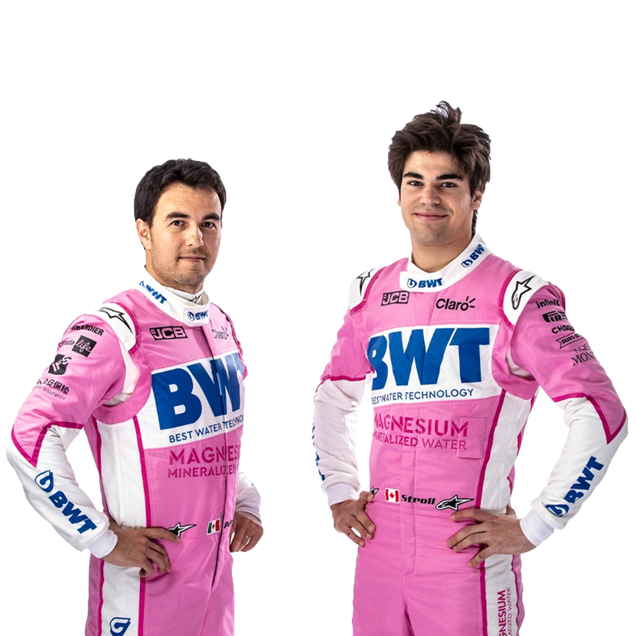 2020 Sergio Perez & Lance Stroll BWT F1 Race Suit Replica 01
