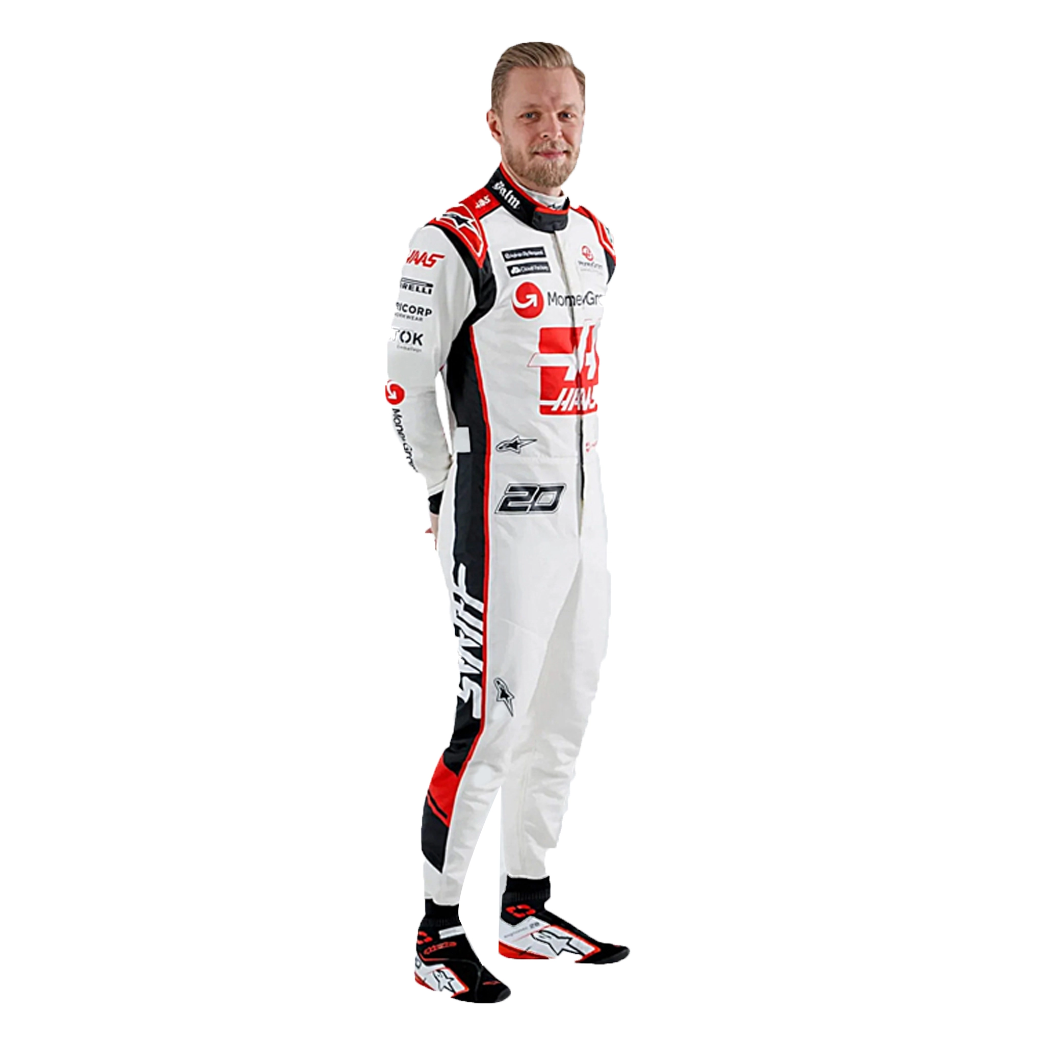 2023 Kevin Magnussen Haas F1 Race Suit 2023 Kevin Magnussen Haas F1 Race Suit