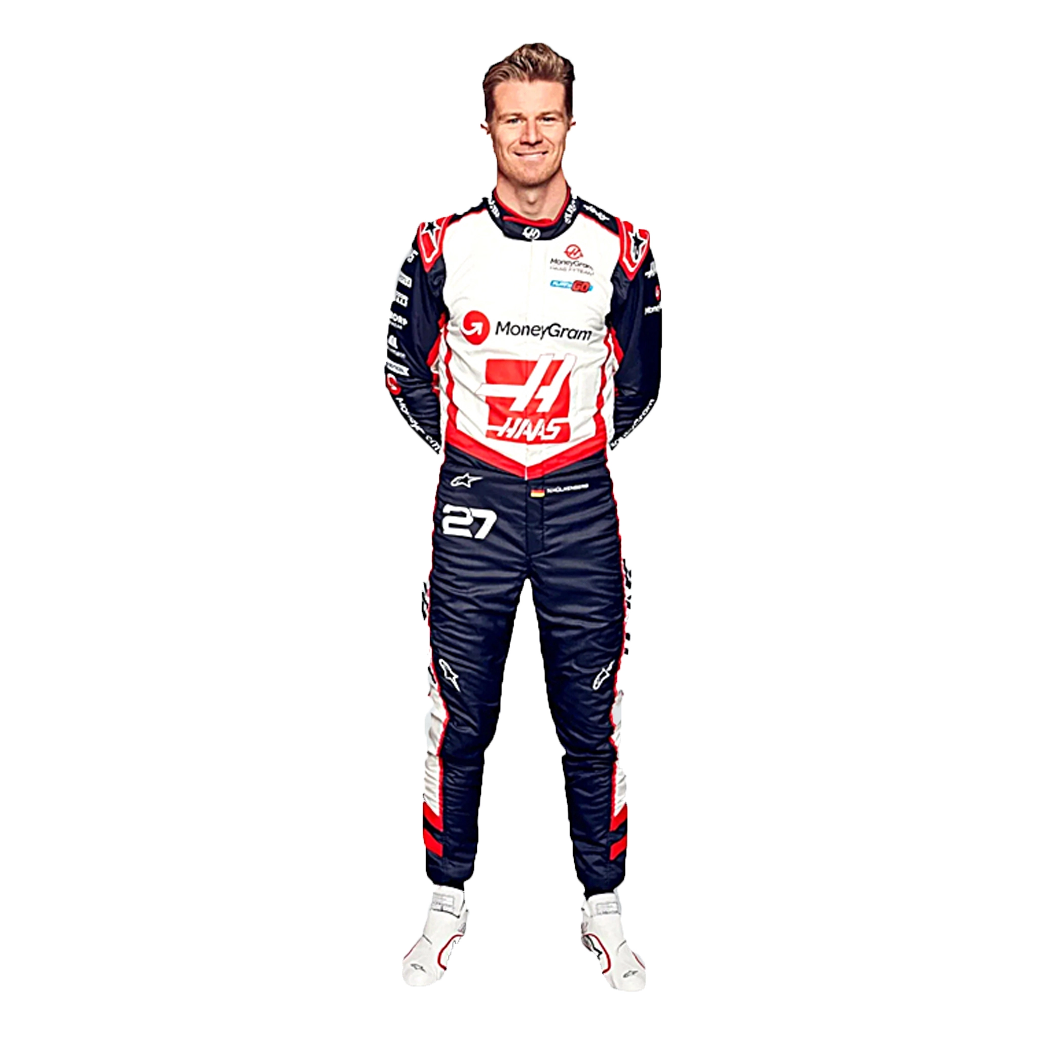 2024 Nico Hulkenberg Haas F1 Race Suit 2024 Nico Hulkenberg Haas F1 Race Suit