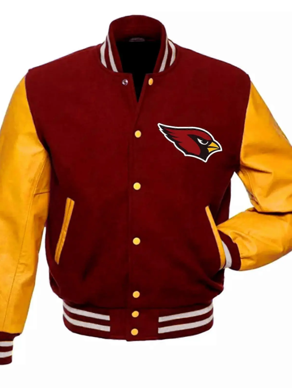 Arizona Cardinals Wool Varsity Jacket Gold Sleeves