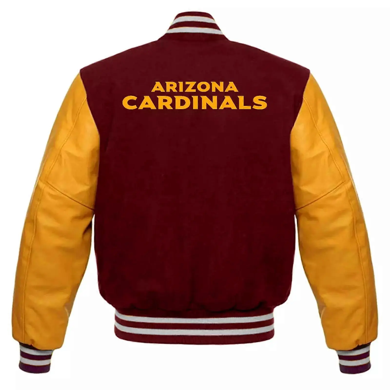 Arizona Cardinals Wool Varsity Jacket Gold Sleeves