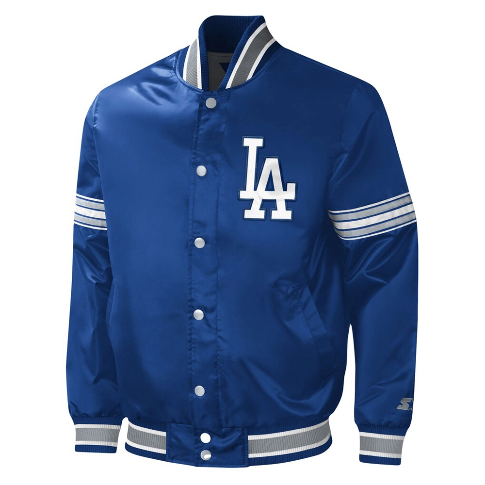 Los Angeles Dodgers Royal Blue Satin Varsity Jacket Los Angeles Dodgers Royal Blue Satin Varsity Jacket