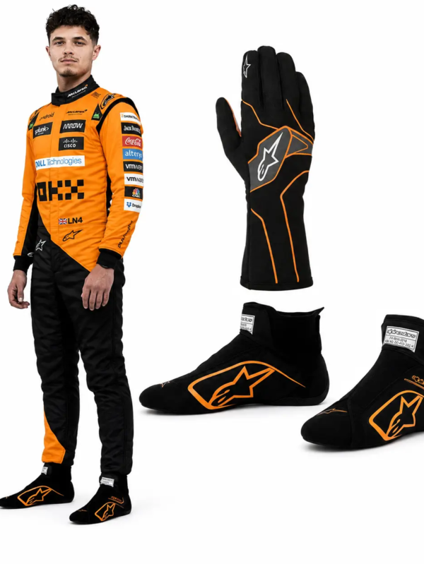 Lando Norris McLaren Kart Race Suit with Shoes & Gloves