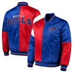 Men's Buffalo Bills Starter Royal/Red Leader Varsity Satin Jacket