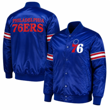 Men's Philadelphia 76ers Satin Varsity Jacket