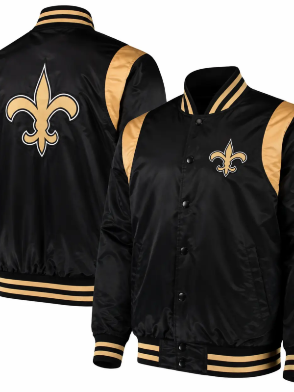 New Orleans Saints Prime Time Twill Satin Varsity Jacket