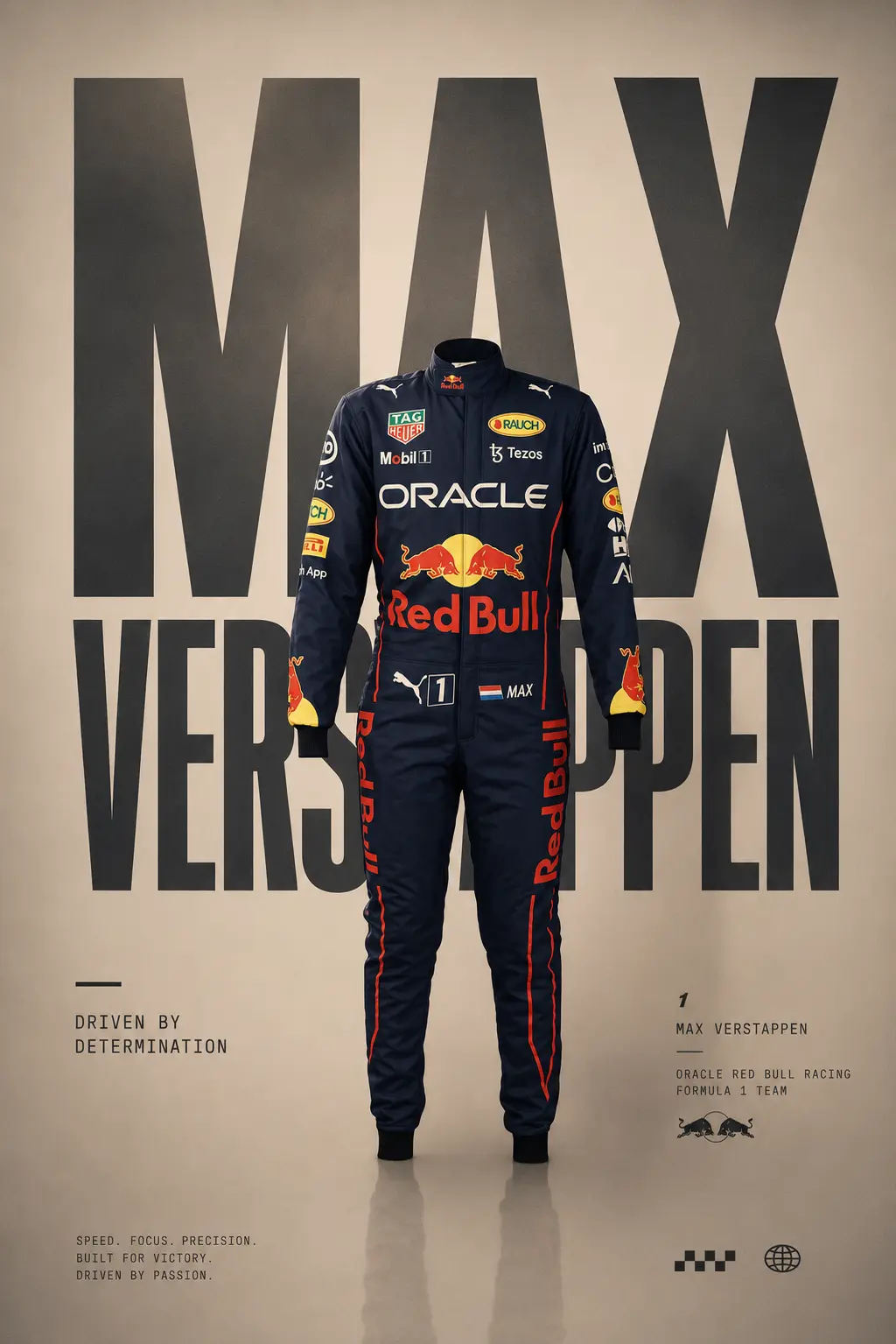2022 Red Bull Max Verstappen F1 Race Suit 2022 Red Bull Max Verstappen F1 Race Suit