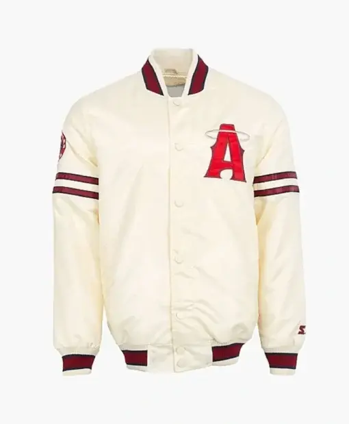LA Angels City Connect Off White Varsity Jacket