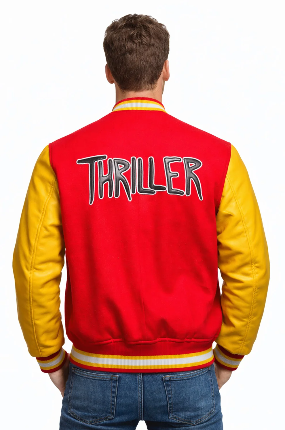 Michael Jackson Thriller M Logo Varsity Jacket