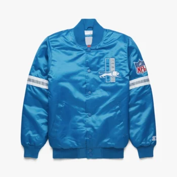 Detroit Lions Pick and Roll Blue Varsity Jacket