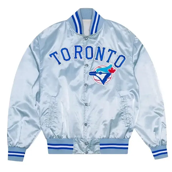 MLB Toronto Blue Jays Blue Satin Jacket for Men & Women