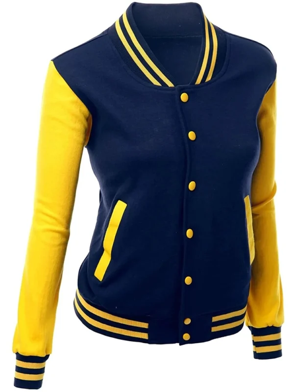 Women's Navy Blue Varsity Jacket