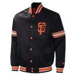 Men’s San Francisco Giants Black Satin Varsity Jacket