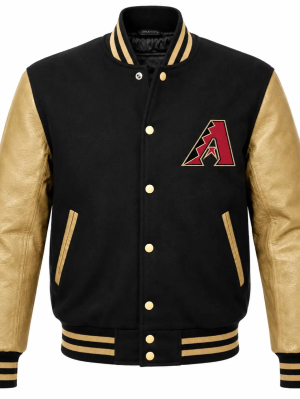 Arizona Diamondbacks Letterman Jacket Black Gold