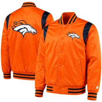 Orange Denver Broncos Champ Satin Varsity Jacket