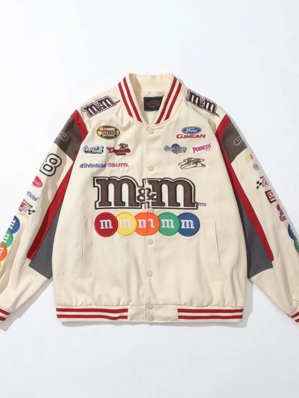 M&M NASCAR Racing Team Jacket Cream Off White