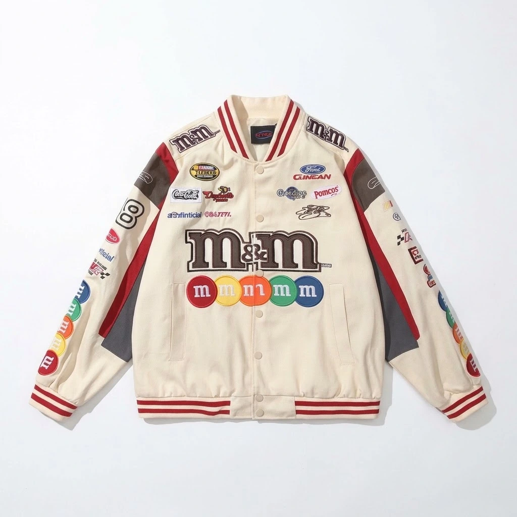 M&M NASCAR Racing Team Jacket Cream Off White