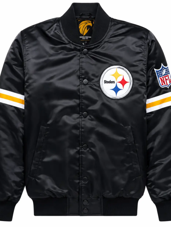 Pittsburgh Steelers Black Satin Jacket