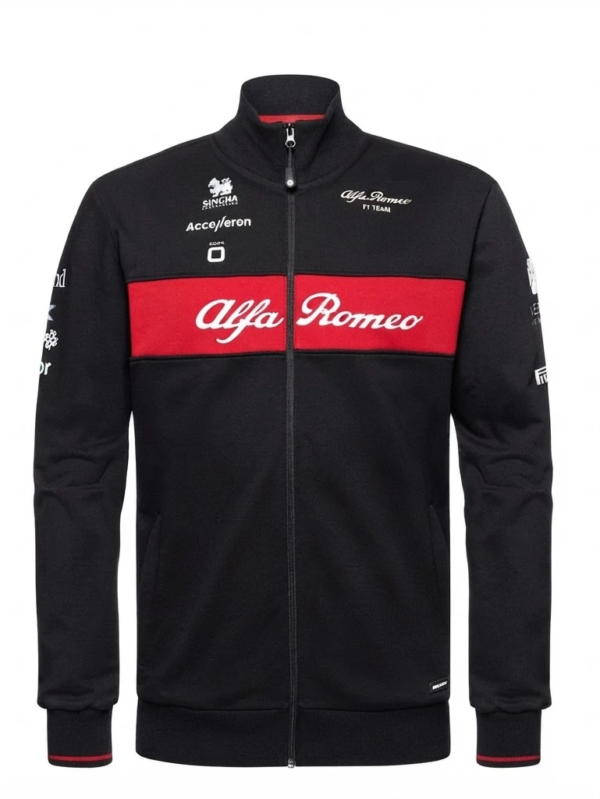 Alfa Romeo F1 Team Men's Black Zipped Sweatshirt