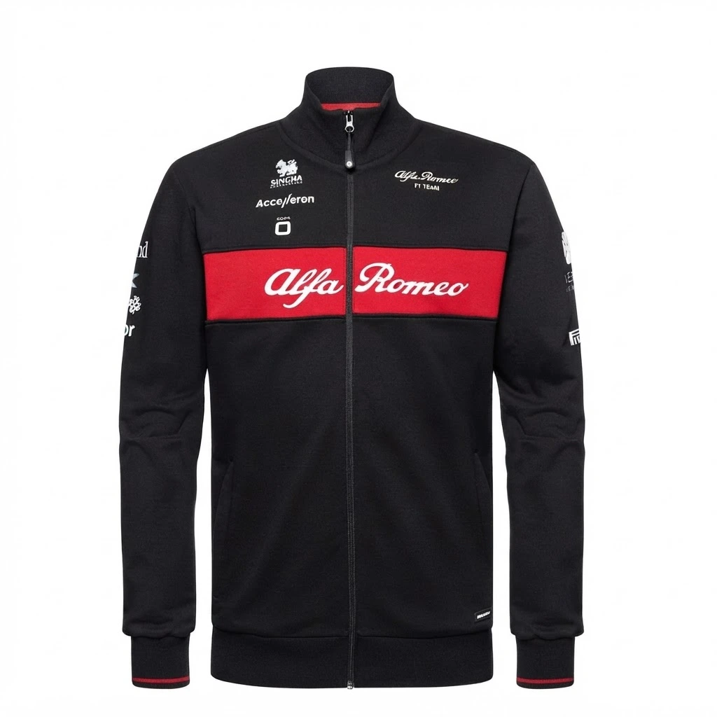 Alfa Romeo F1 Team Men's Black Zipped Sweatshirt