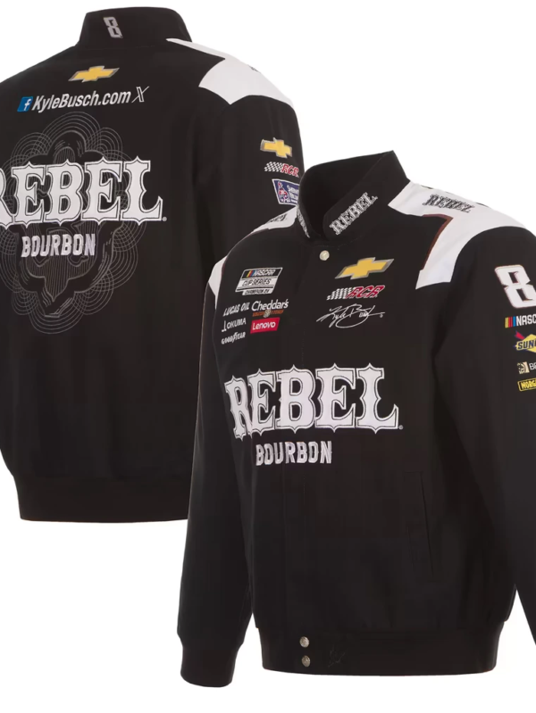 Rebel Bourbon Kyle Busch NASCAR Jacket Black
